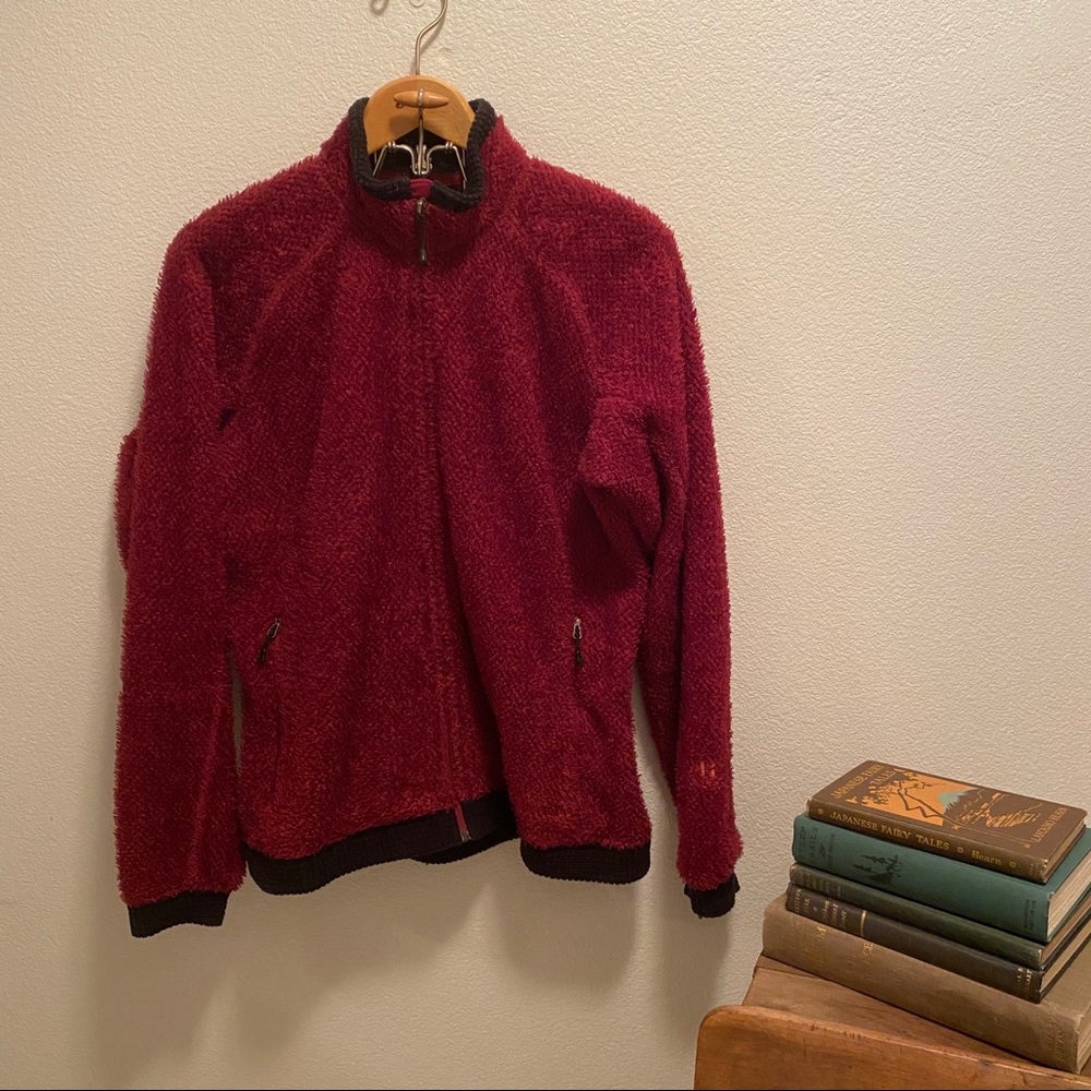 Patagonia Full Zipper Maroon Sweatshirt